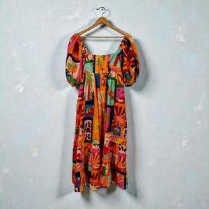 NWT FARM RIO Tropical Collage Midi Dress. Size XS. MSRP$225